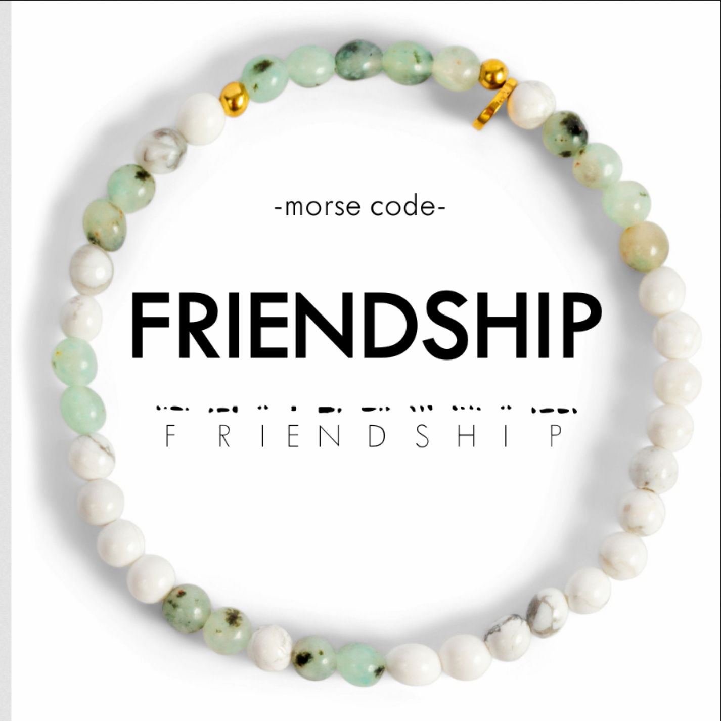 Beaded bracelet with &
