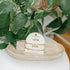 Set of two gold and pearl bracelets on a card saying &