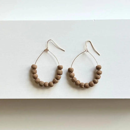 Sari Bead Semi-Circle Earrings