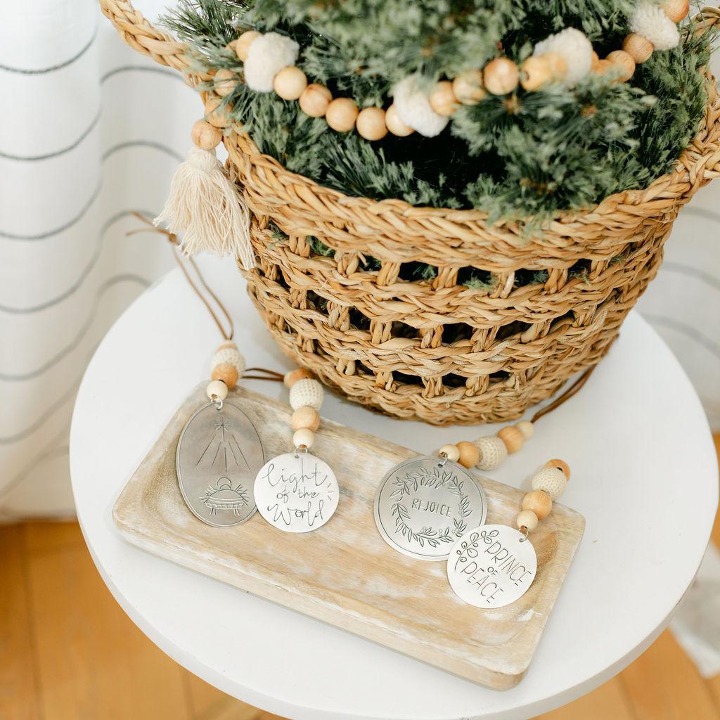 Tin + Bead Christmas Ornament
