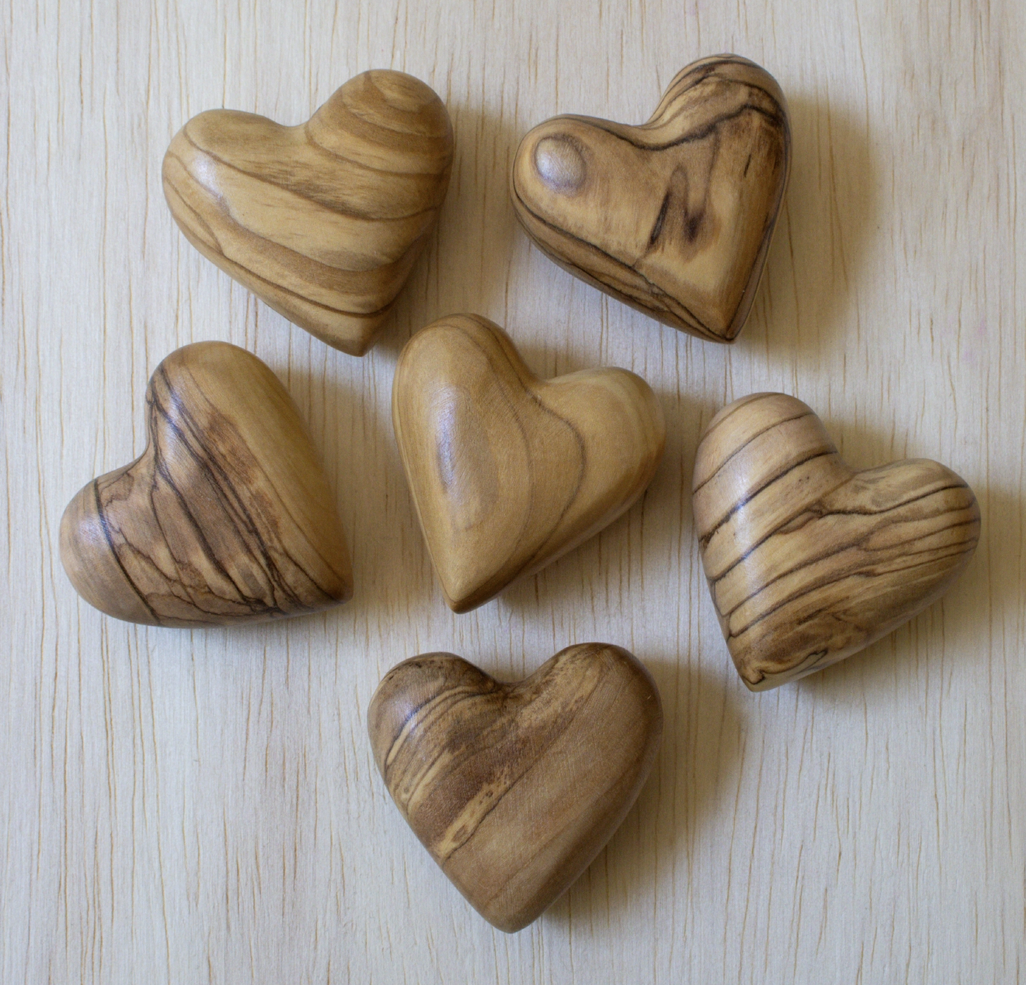 Olive Wood Hearts