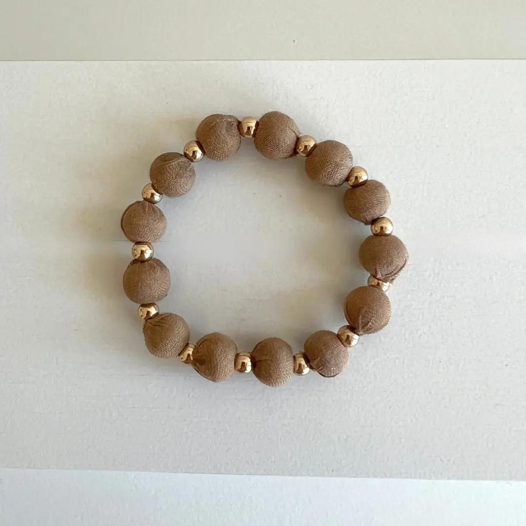 Sari + Metallic Bead Bracelet