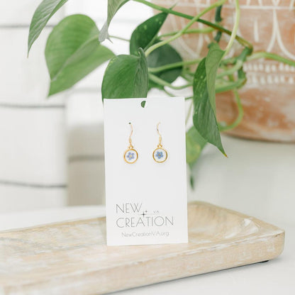 Forget-Me-Not Resin Earrings