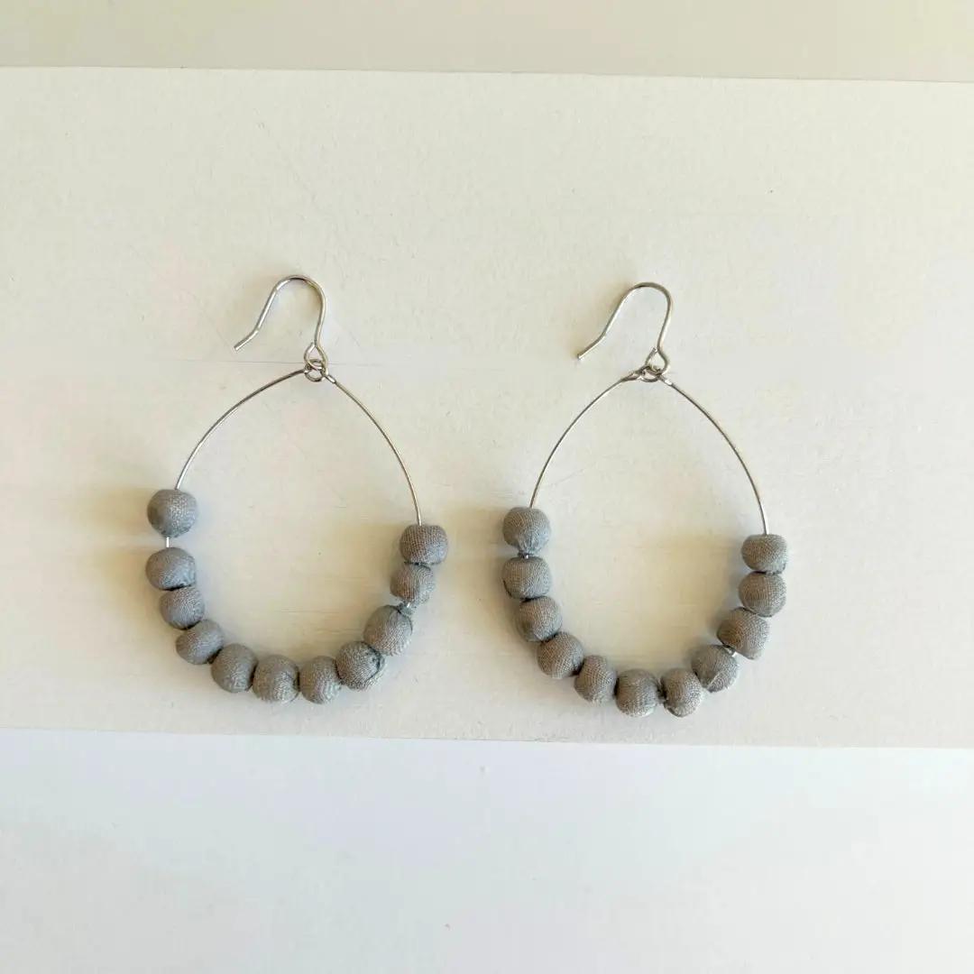 Sari Bead Semi-Circle Earrings