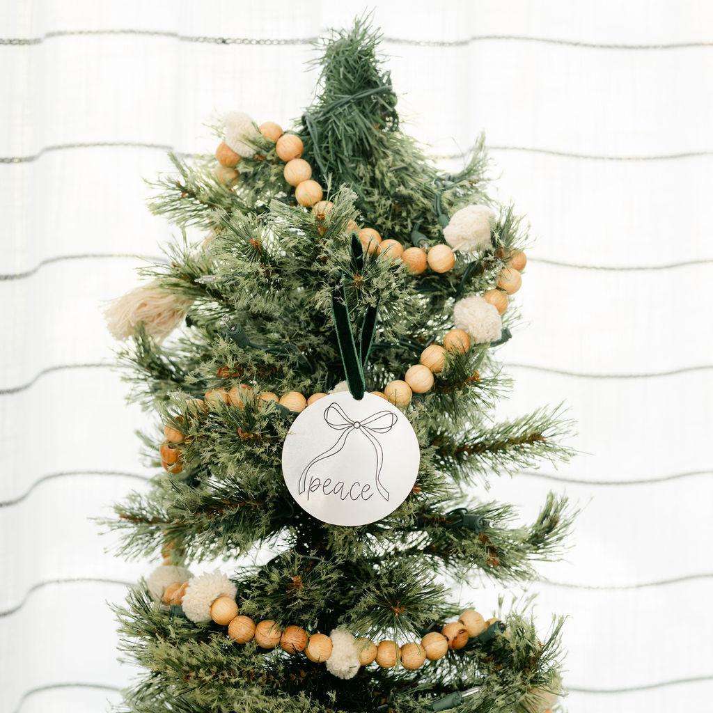 Tin Bow Christmas Ornament