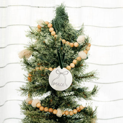 Tin Bow Christmas Ornament