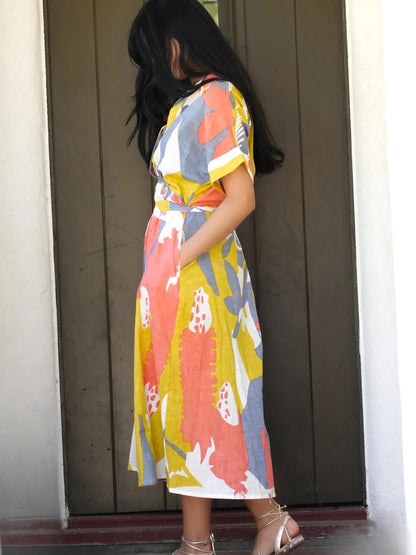 Brigitte Abstract Print Dress