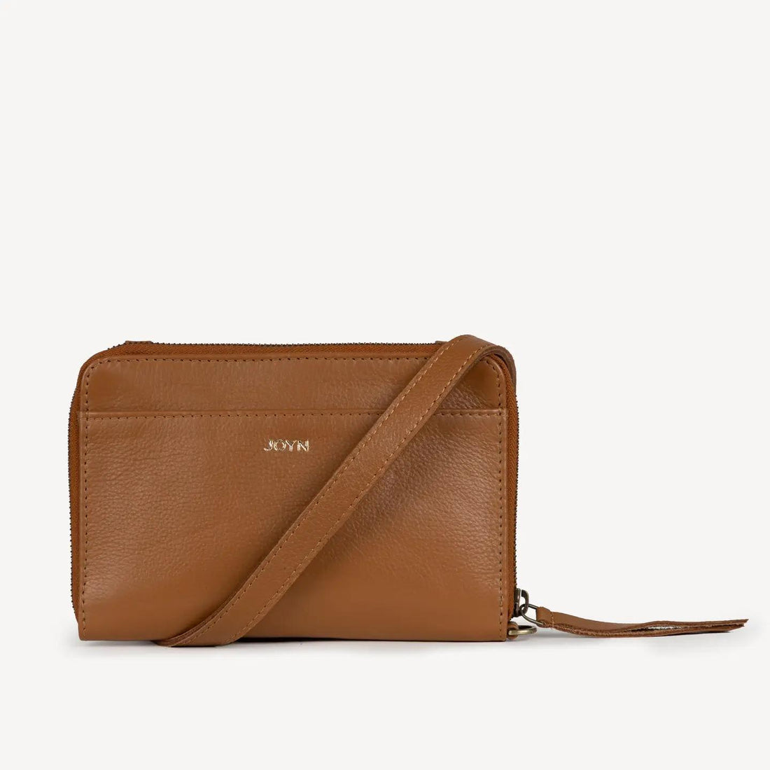 Pebbled Leather Crossbody Wallet