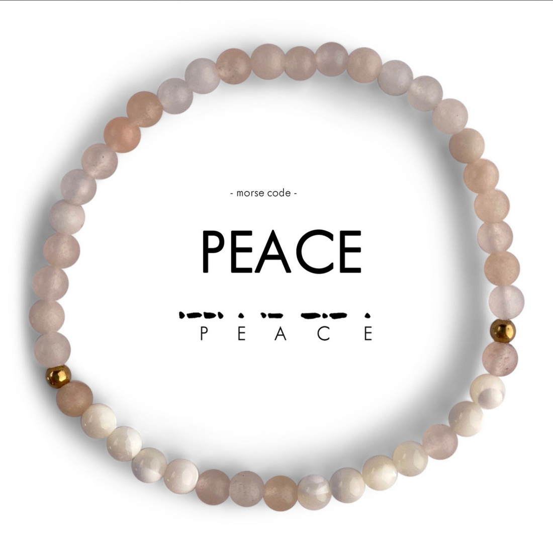 Peace Morse Code Bracelet