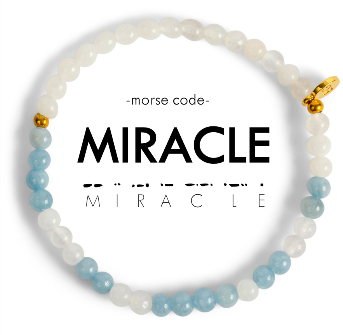 Beaded bracelet with &