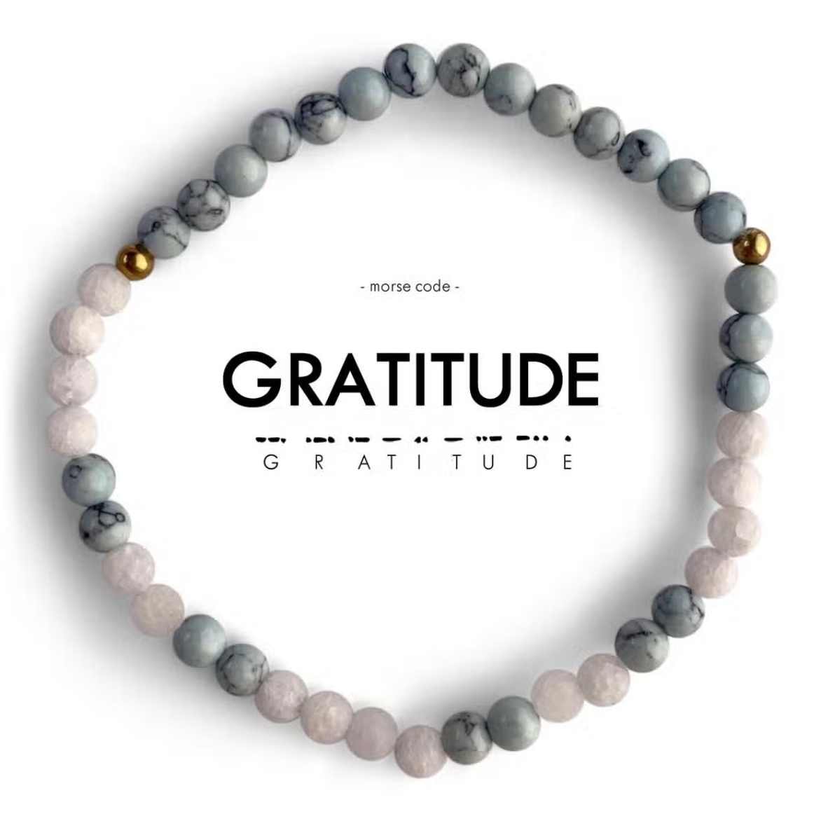 Gratitude Morse Code Bracelet