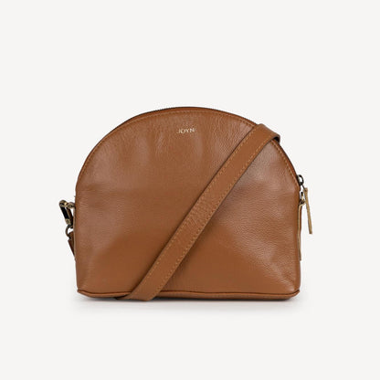 Pebbled Leather Halfmoon Crossbody