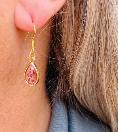 Teardrop Wildflower Earrings