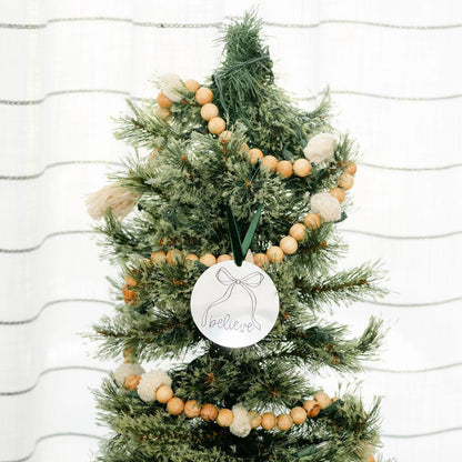 Tin Bow Christmas Ornament