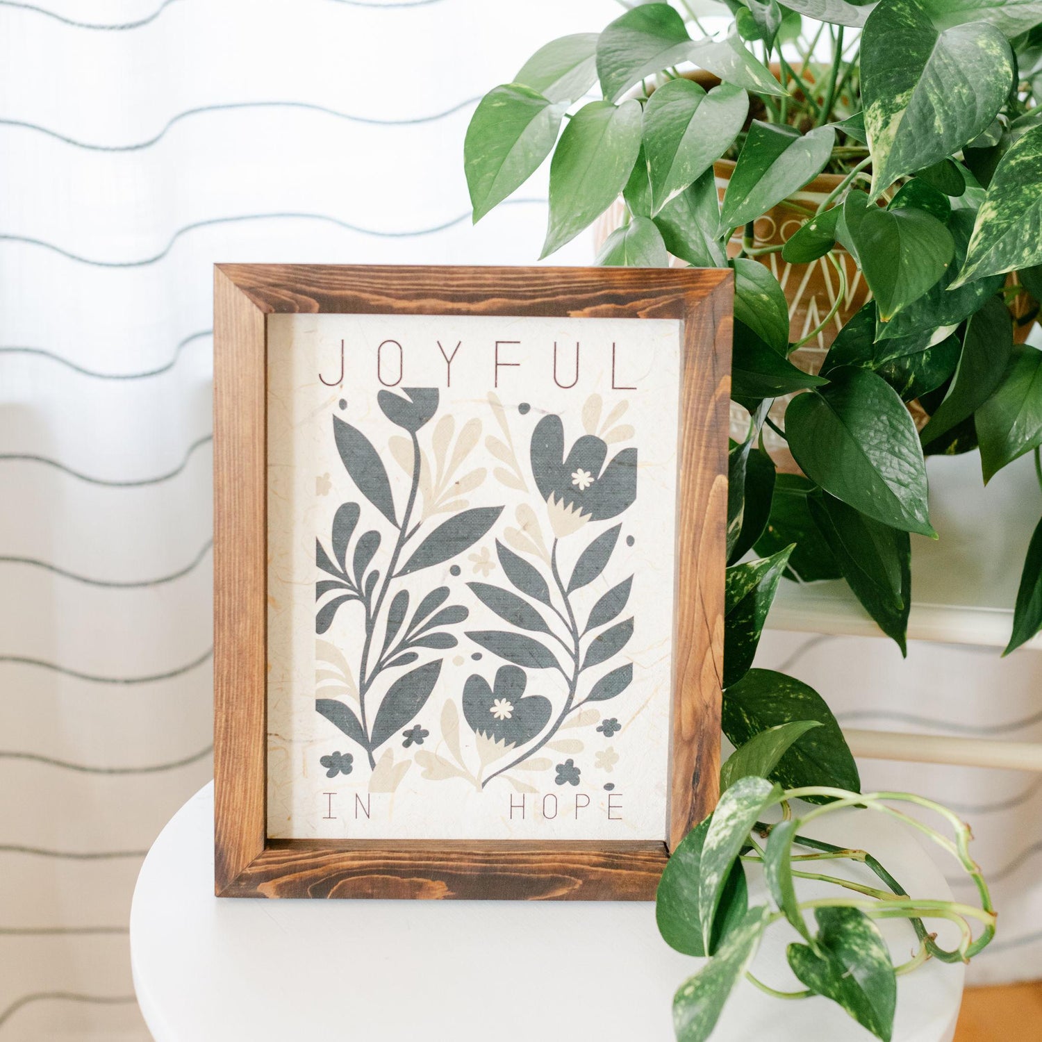 Framed artwork with &