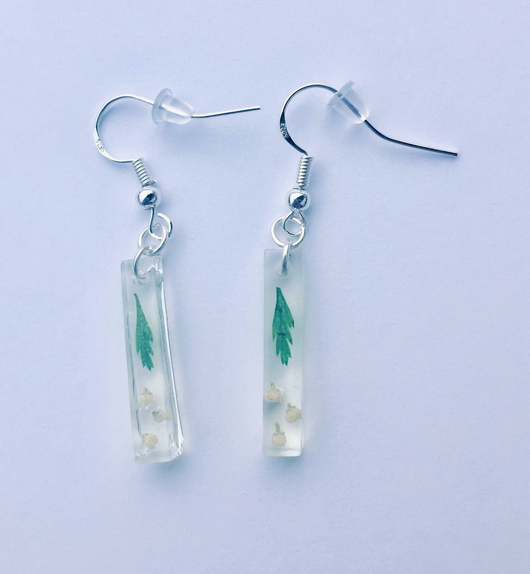 Fern + Bud Resin Earrings