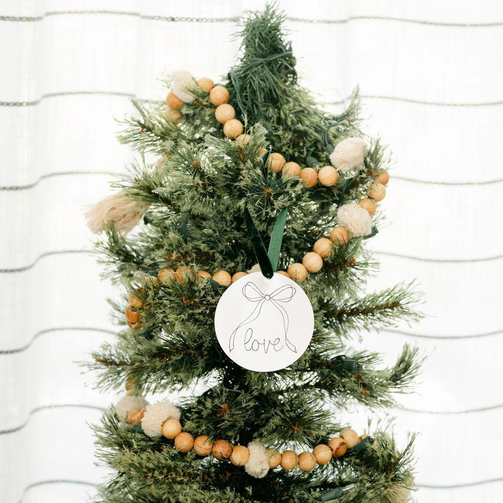 Tin Bow Christmas Ornament