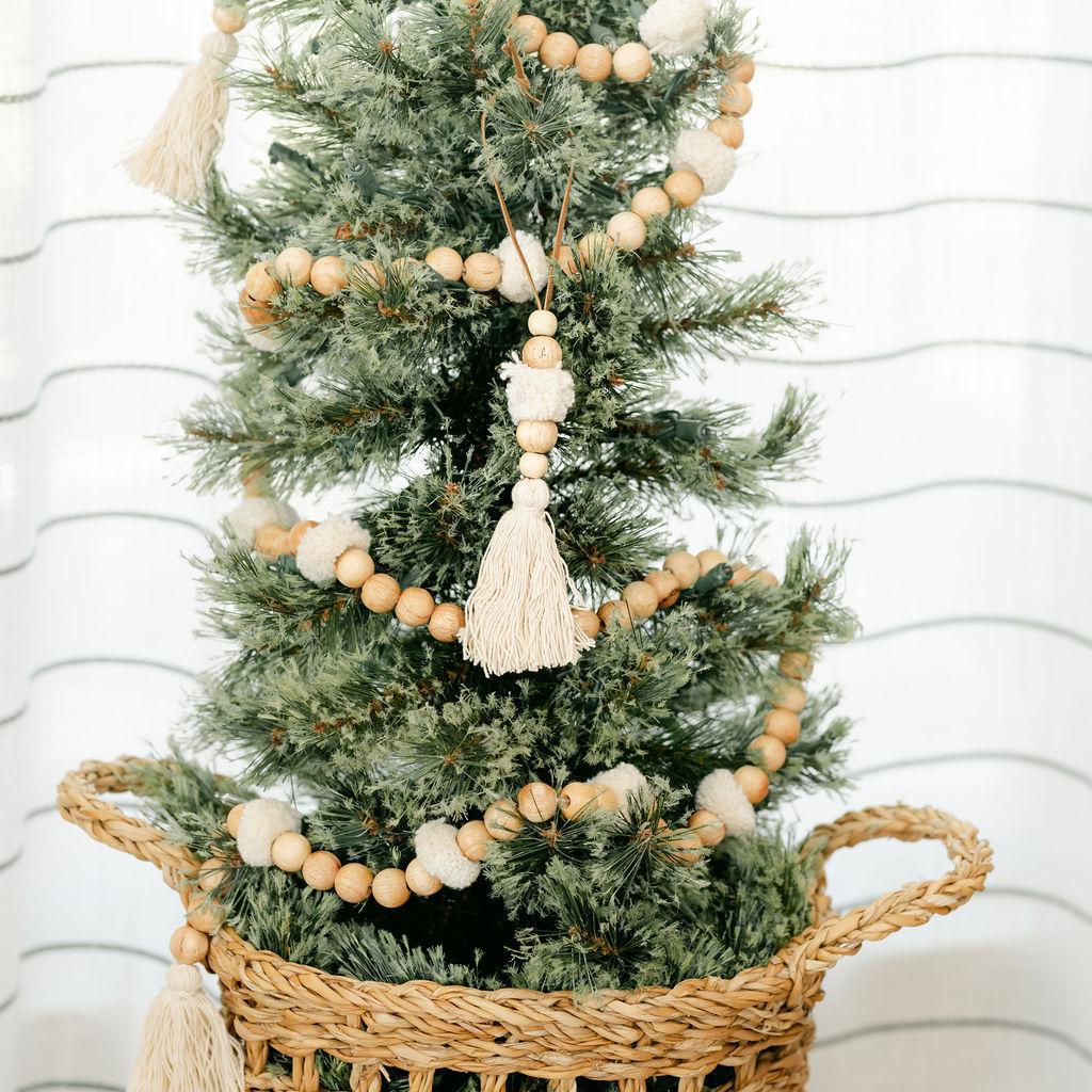 Bead + Pom Ornament
