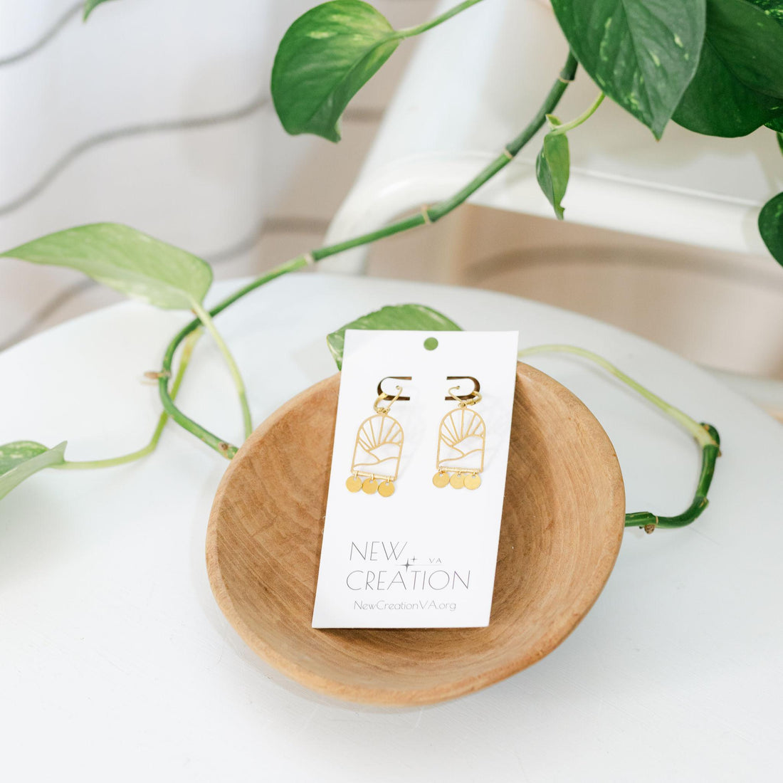 Brass Sunrise Earrings