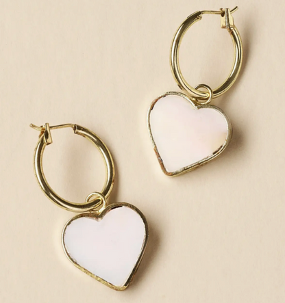Rajani Hoop Heart Earrings