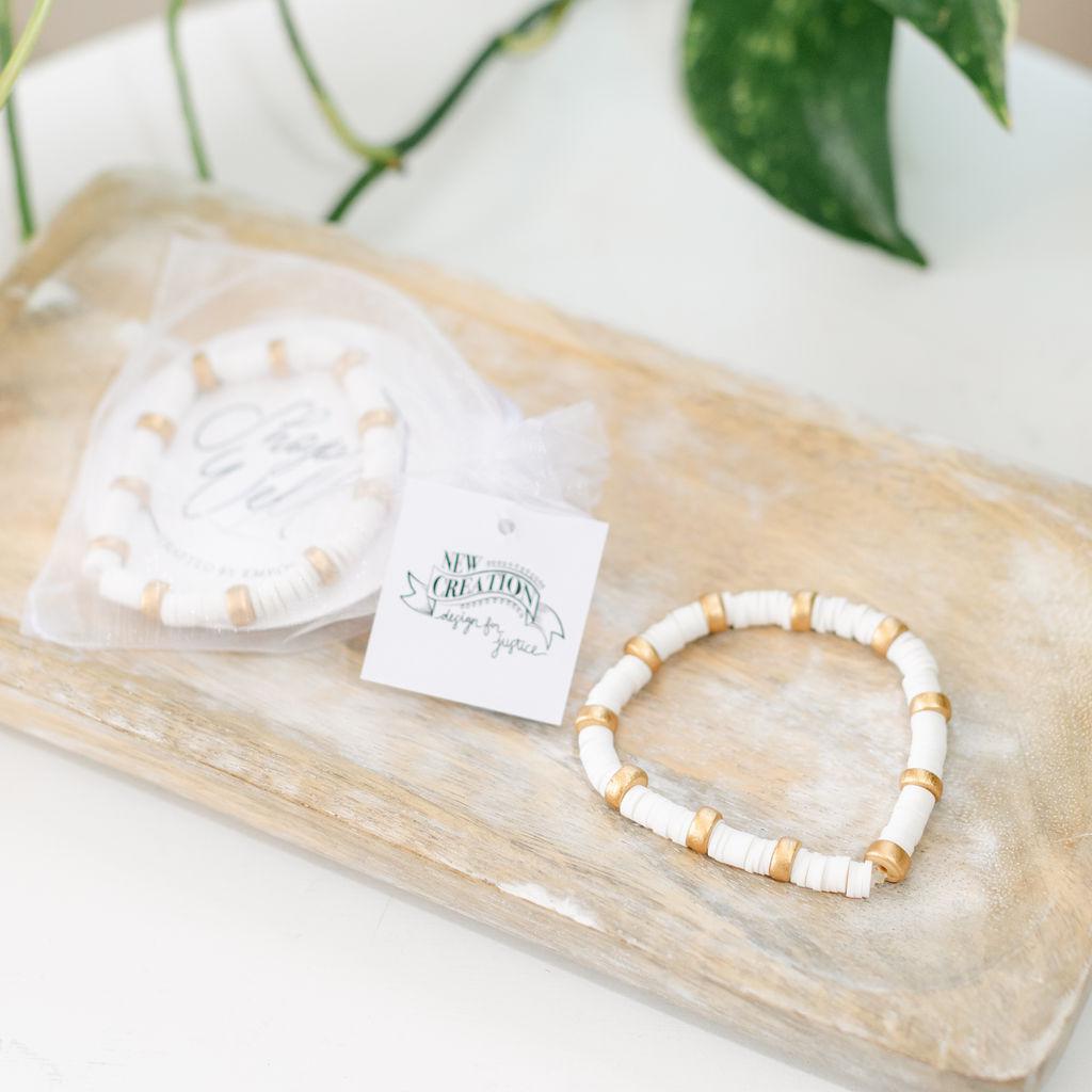 Color Block Heishi Bracelet