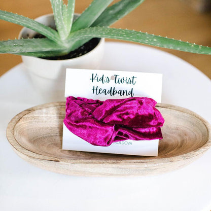 Maroon Twist Velvet Headband