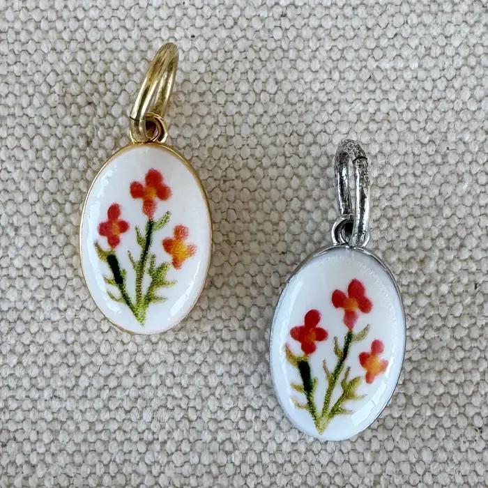 Flower Ceramic Charm