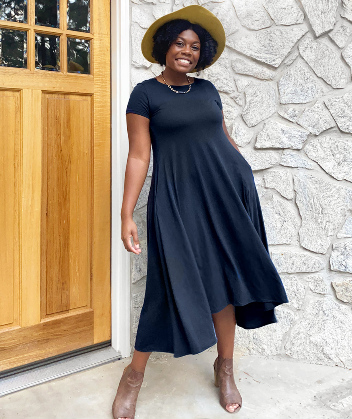 Black Erica Swing Dress