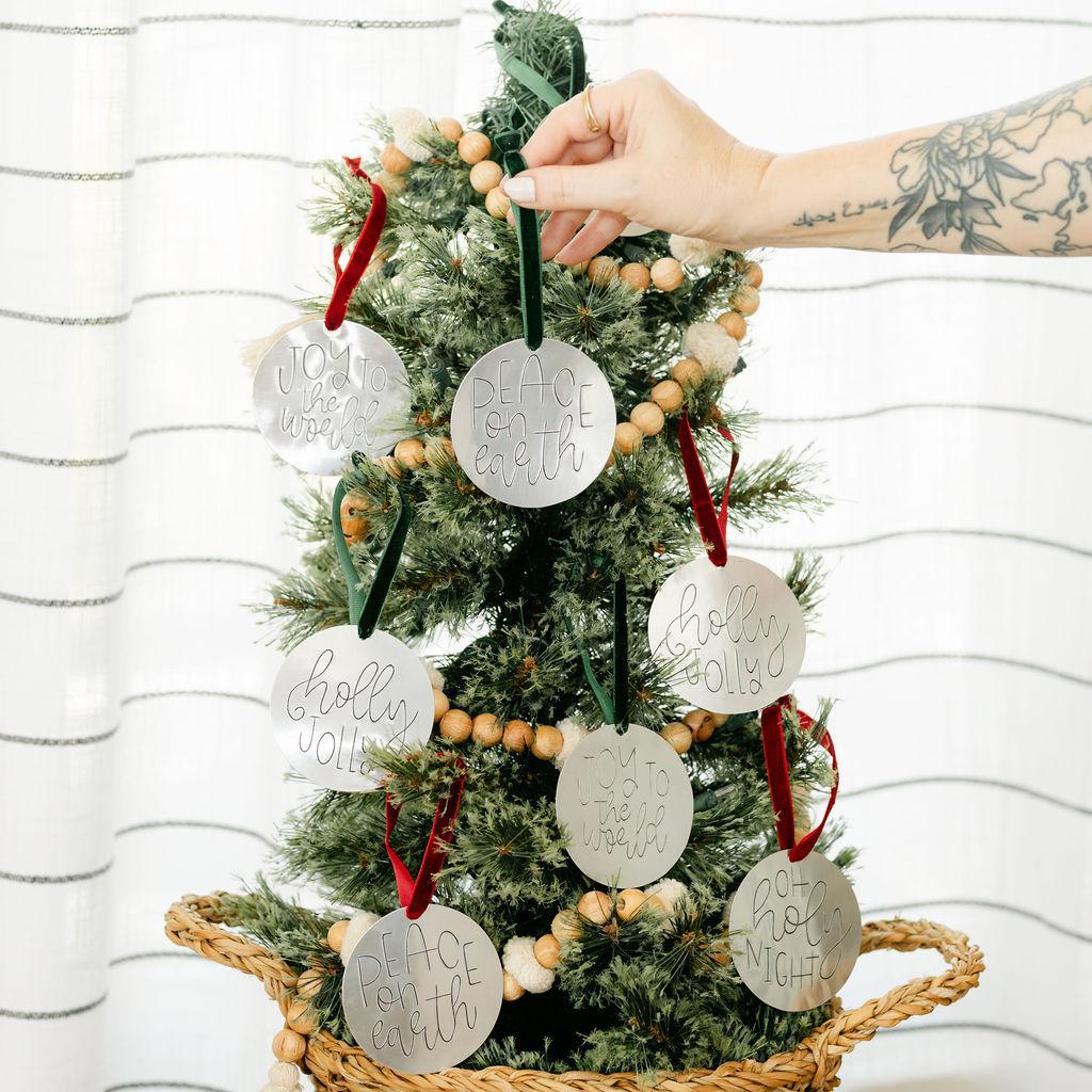 Tin + Velvet Christmas Ornament
