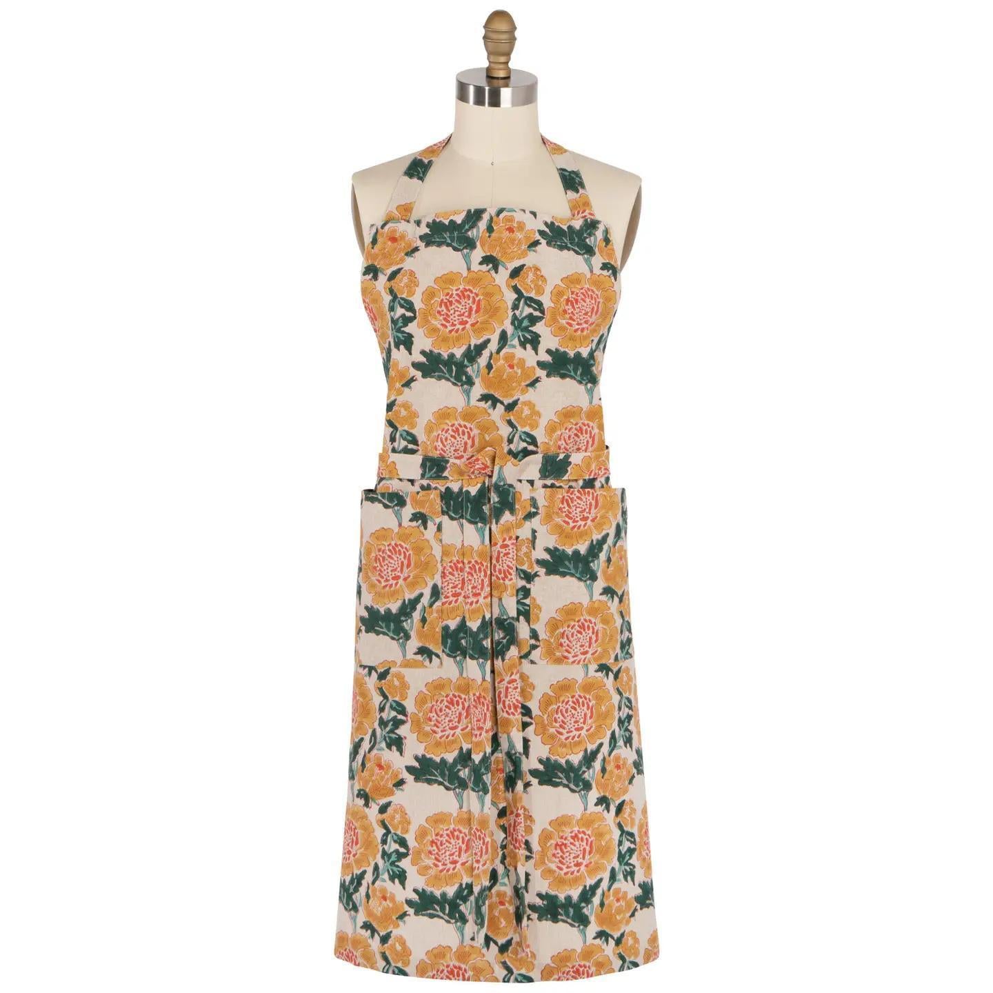 Goldenrise Block Print Apron