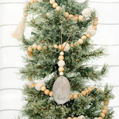 Tin + Bead Christmas Ornament