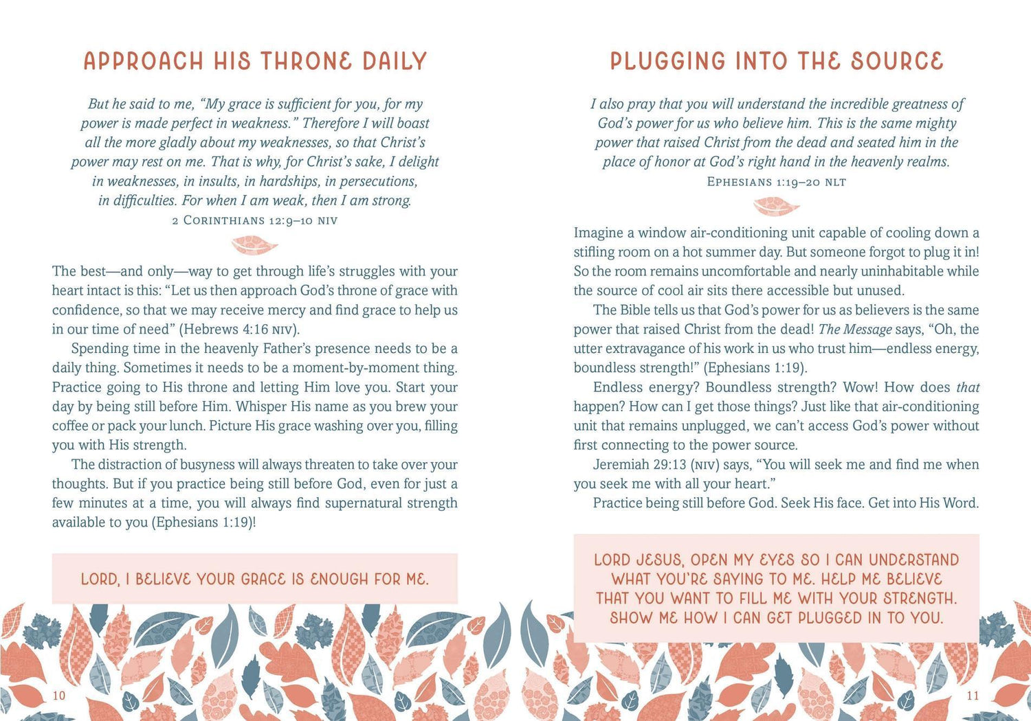 Textual content with decorative elements on a floral background