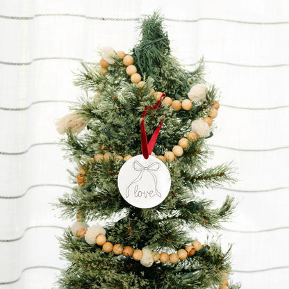 Tin Bow Christmas Ornament