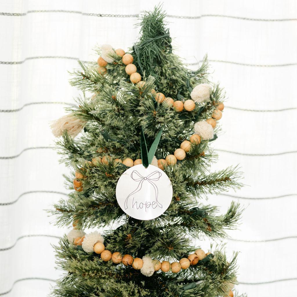 Tin Bow Christmas Ornament