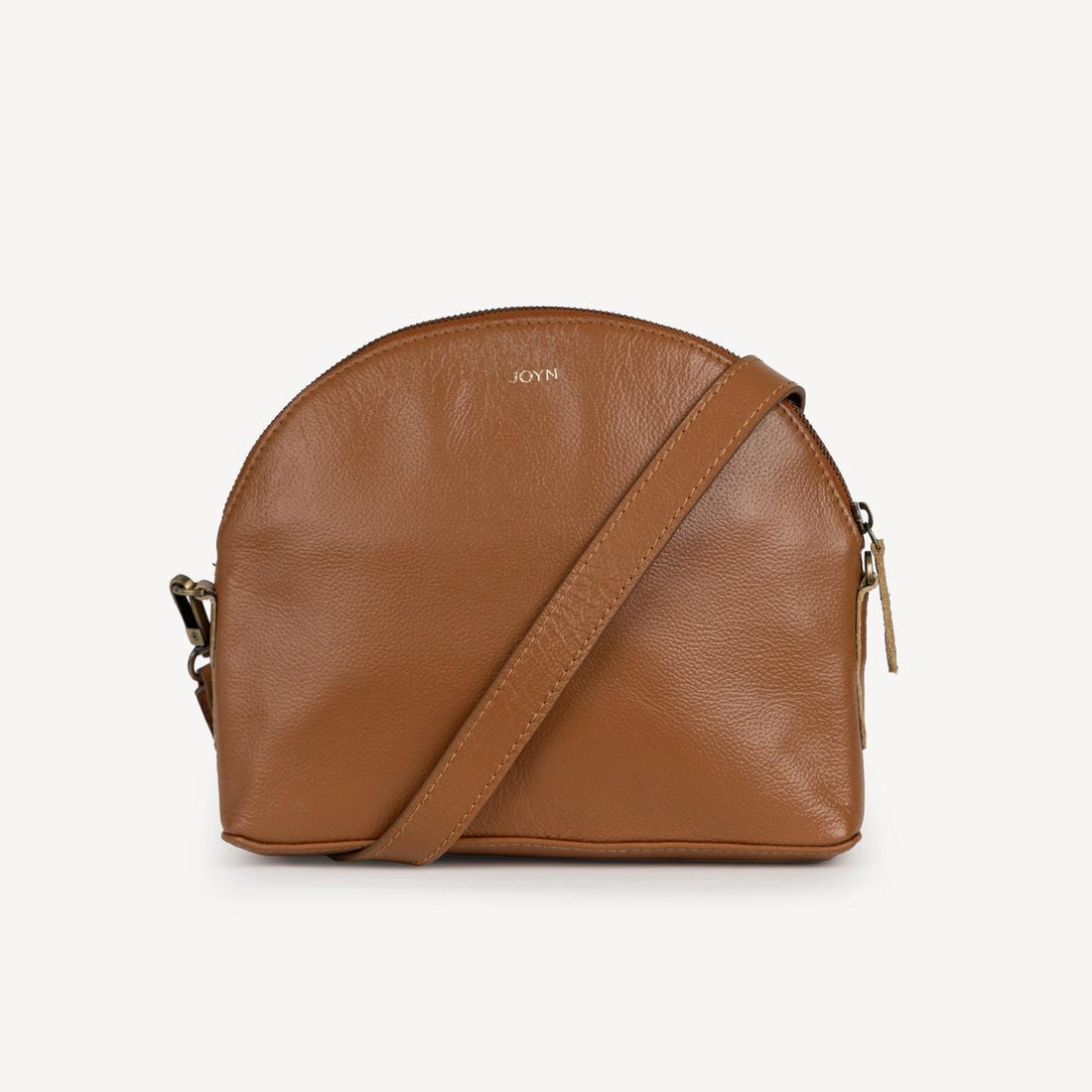 Pebbled Leather Halfmoon Crossbody