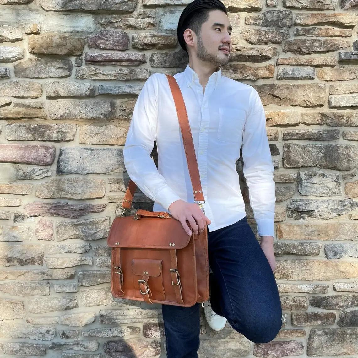 Leather Messenger Bag