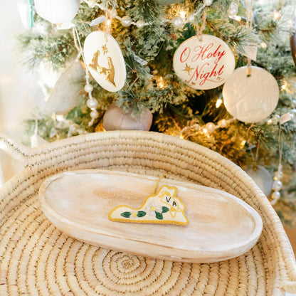 Virginia Dogwood Beaded Ornament
