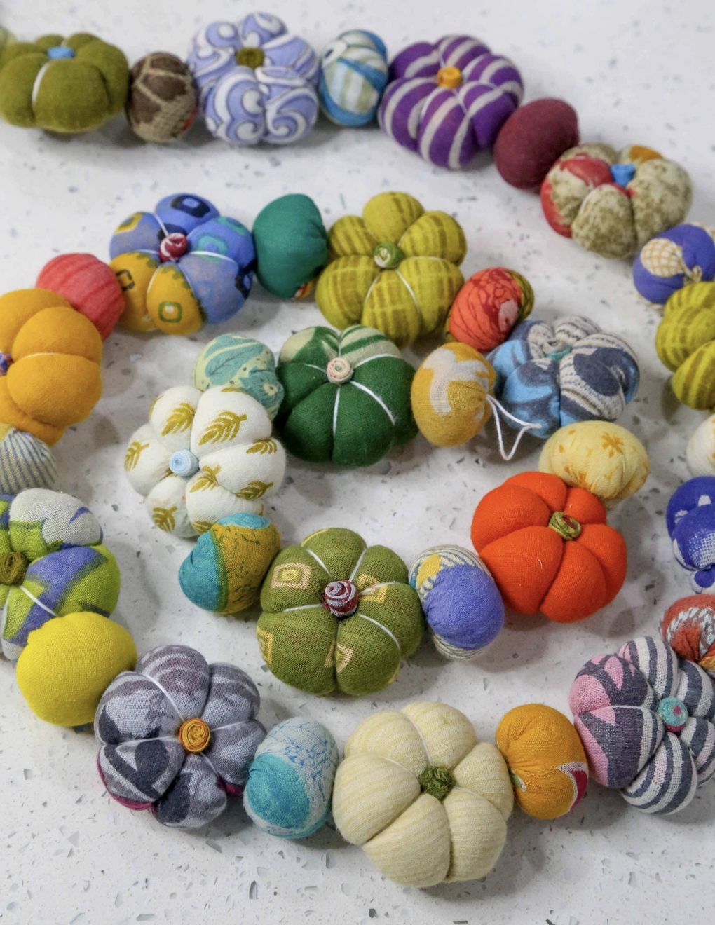 Mini Saree Pumpkin Bead Garland
