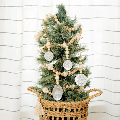 Tin + Bead Christmas Ornament