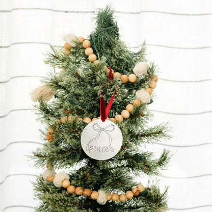 Tin Bow Christmas Ornament
