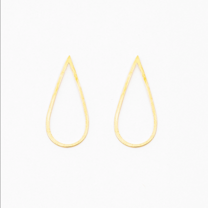 Large Teardrop Post Earrings