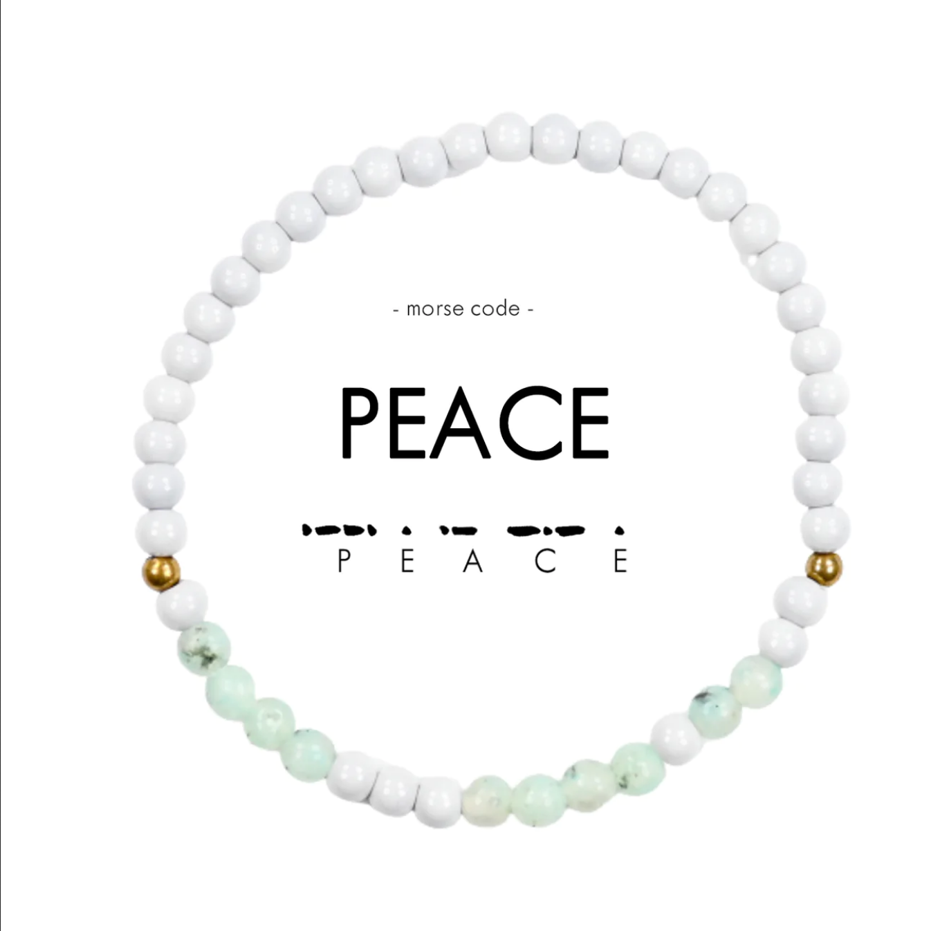 Peace Morse Code Bracelet