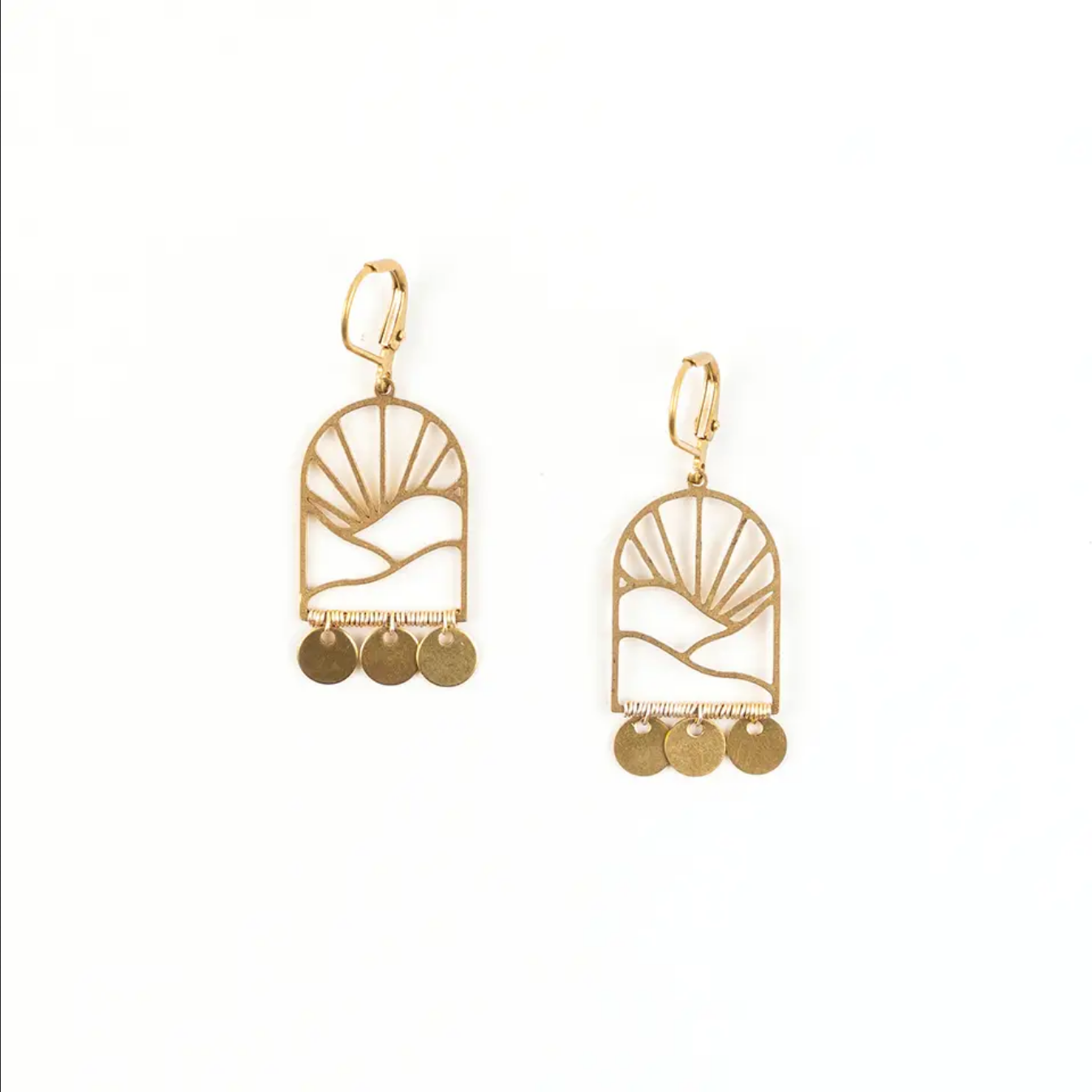 Brass Sunrise Earrings