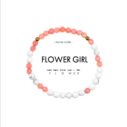 Mini Flower Girl Morse Code Bracelet