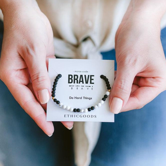 Brave Morse Code Bracelet